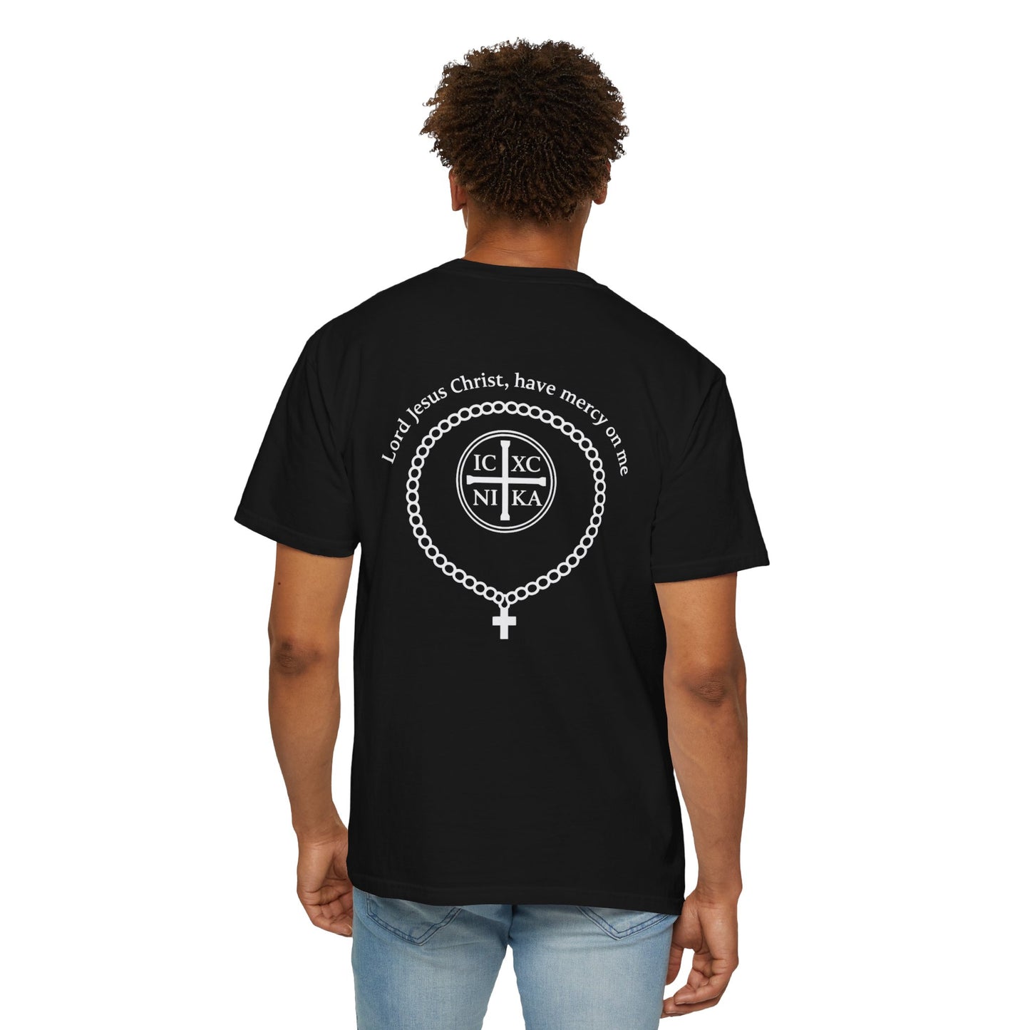 Christian T-Shirt — "I Can Do All Things Through Christ" Philippians 4:13 Cross Laurel Design