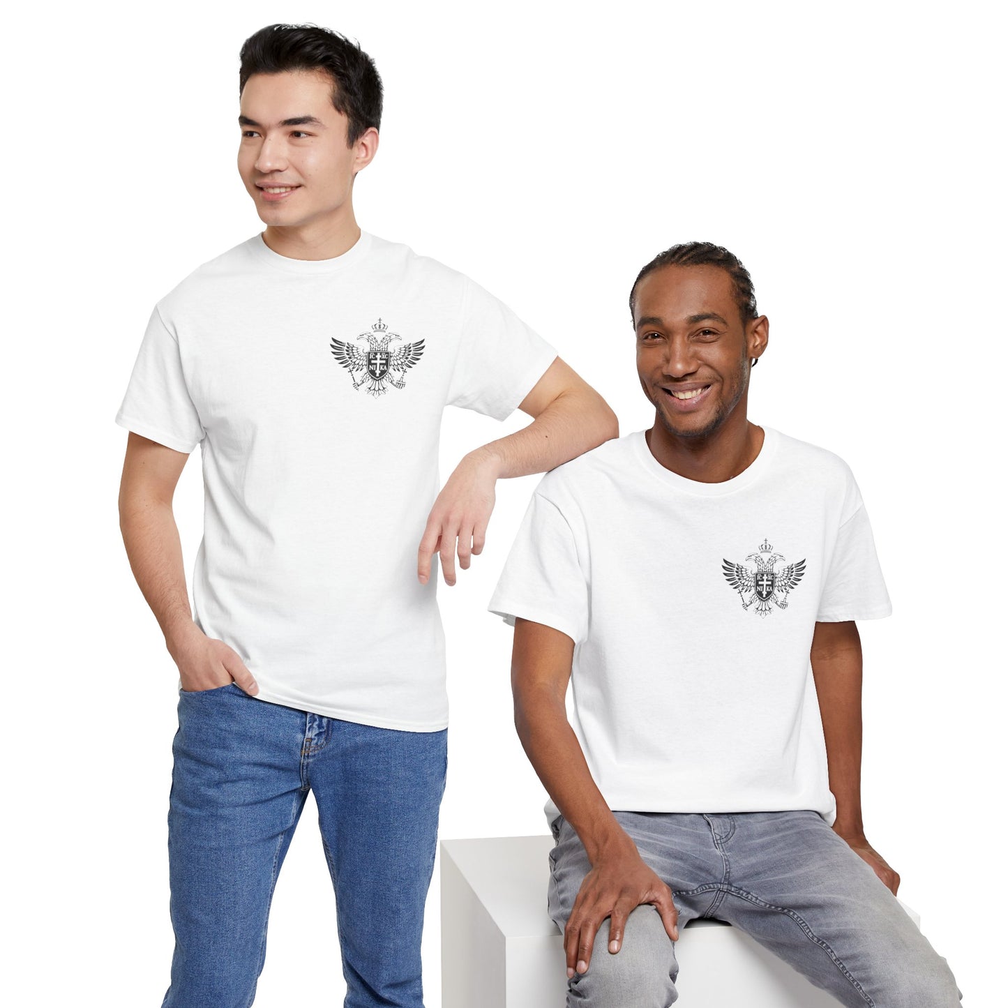Christian Cross Wings T‑Shirt — Faith Graphic Tee with Prayer Hands