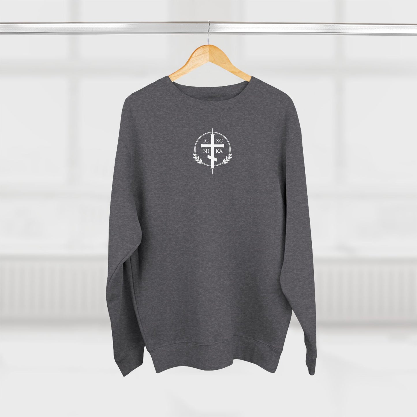 Sheep Graphic Crewneck Sweatshirt — Vintage Lamb Illustration Back Print