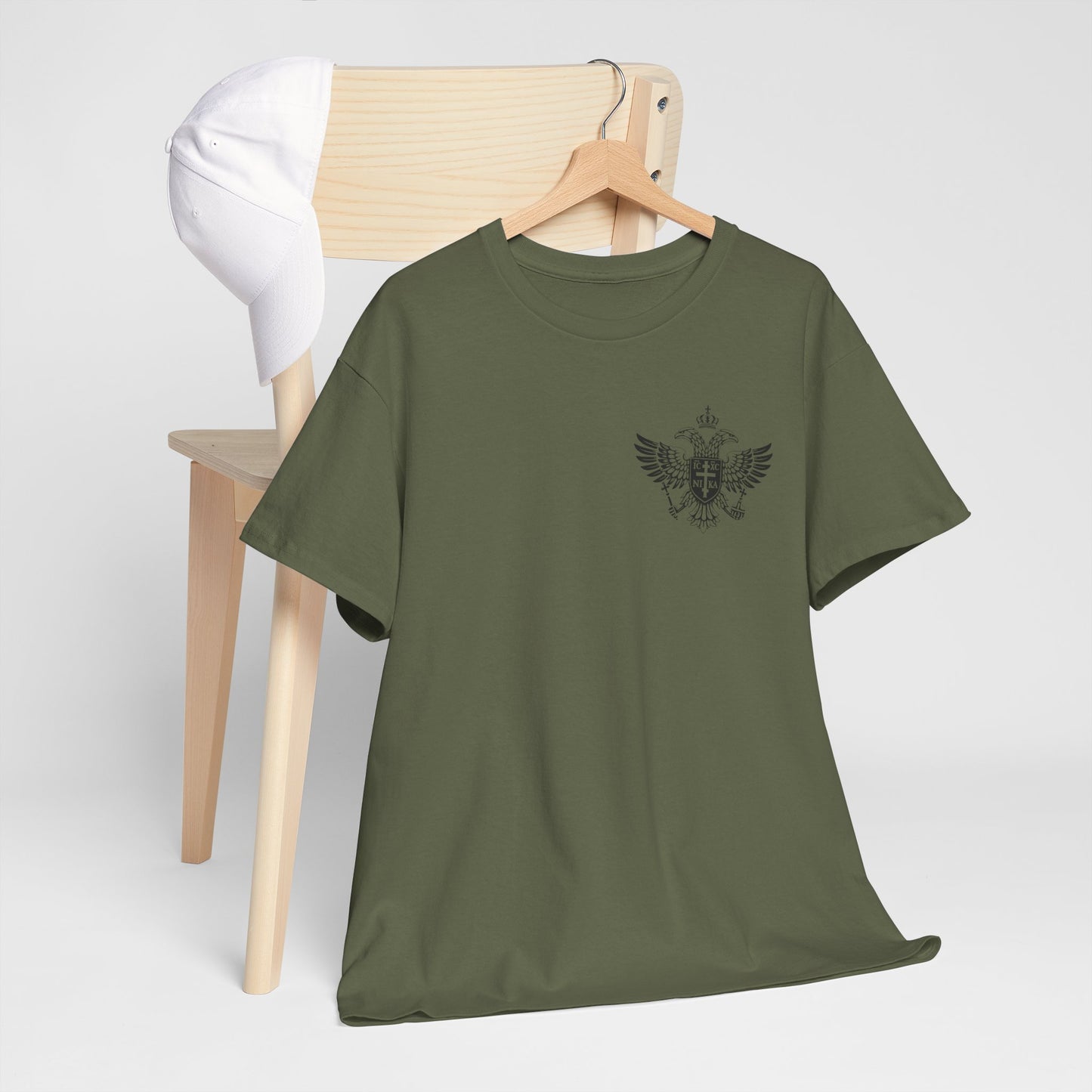 Christian Cross Wings T‑Shirt — Faith Graphic Tee with Prayer Hands