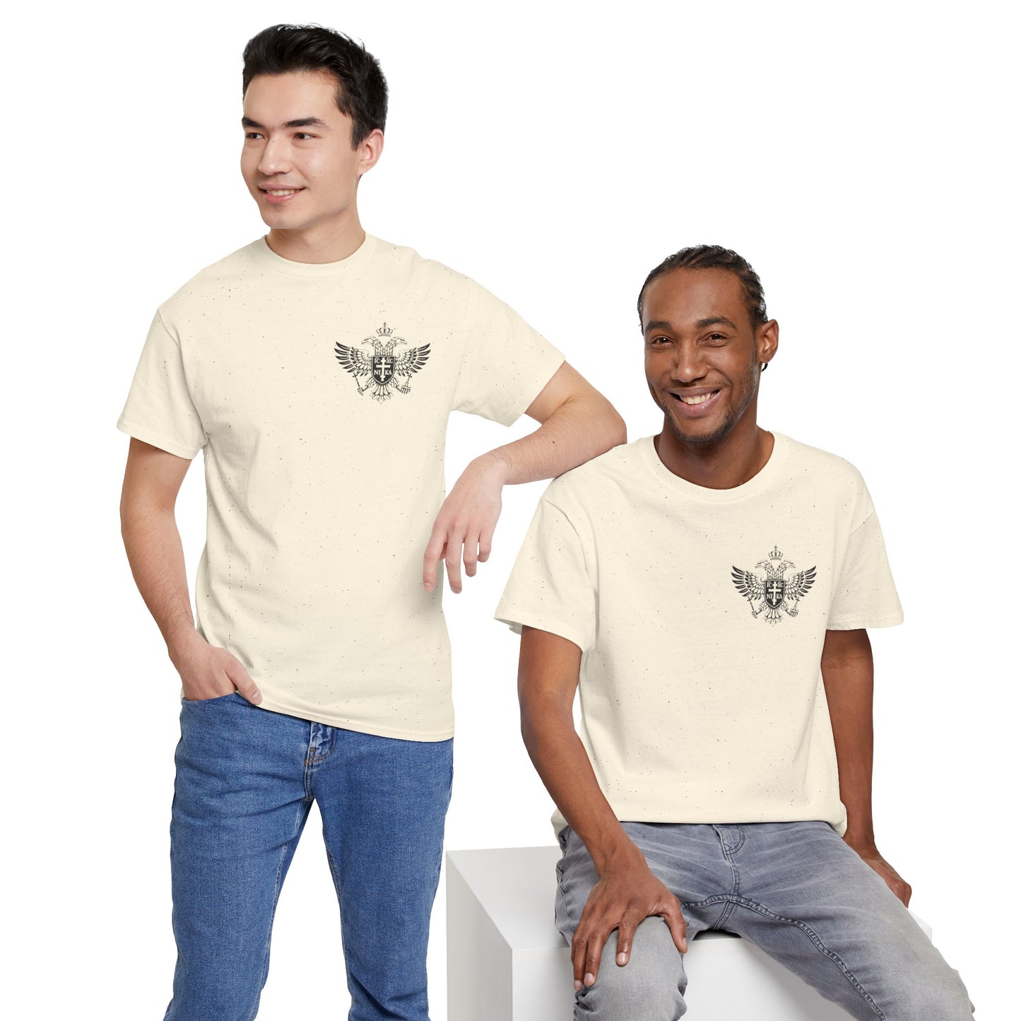 Christian Cross Wings T‑Shirt — Faith Graphic Tee with Prayer Hands