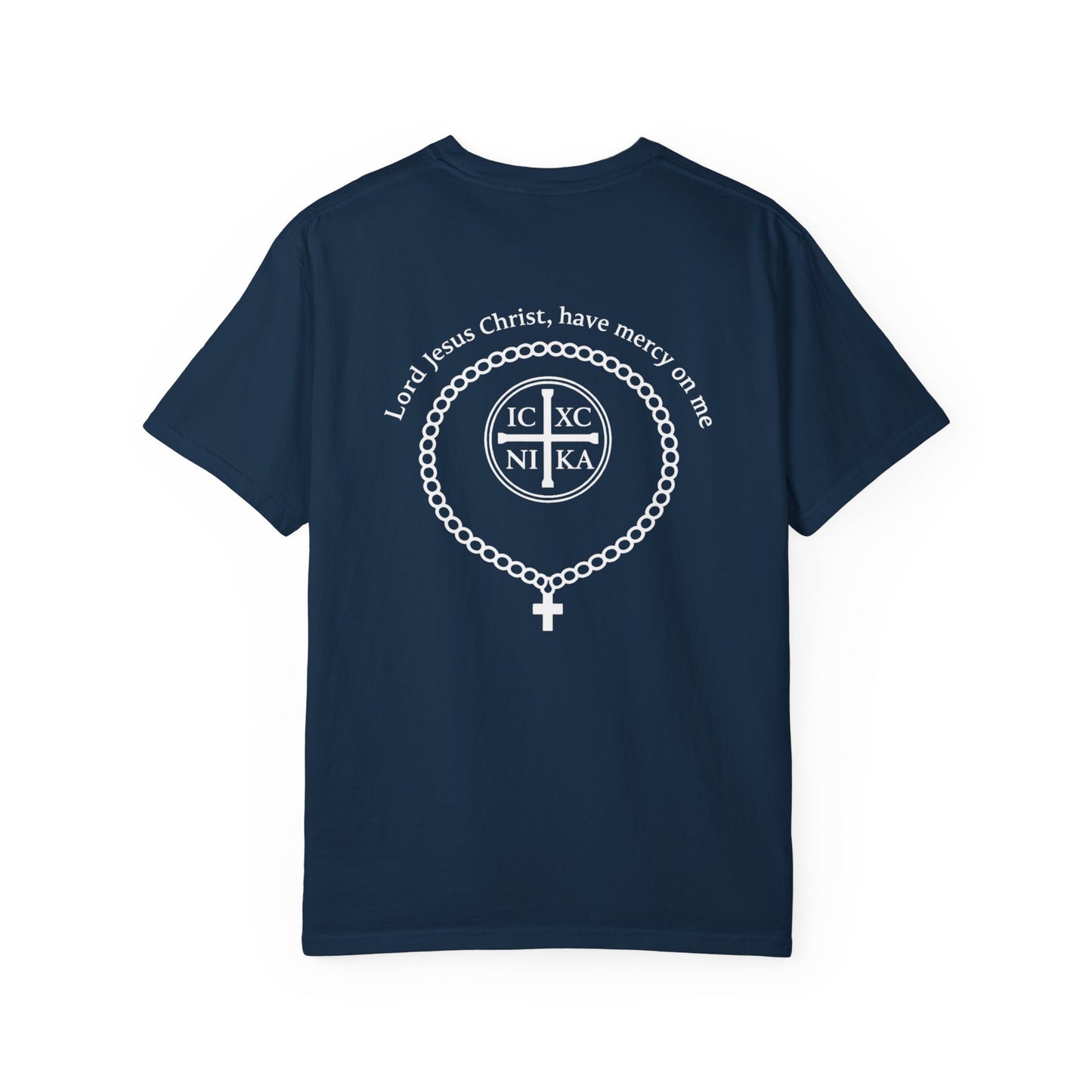 Christian T-Shirt — "I Can Do All Things Through Christ" Philippians 4:13 Cross Laurel Design